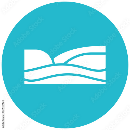 Sand Ripples vector icon. Can be used for Coastline iconset.