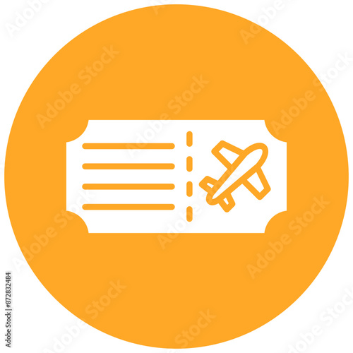 Airline Ticket vector icon. Can be used for Hajj Pilgrimage iconset.