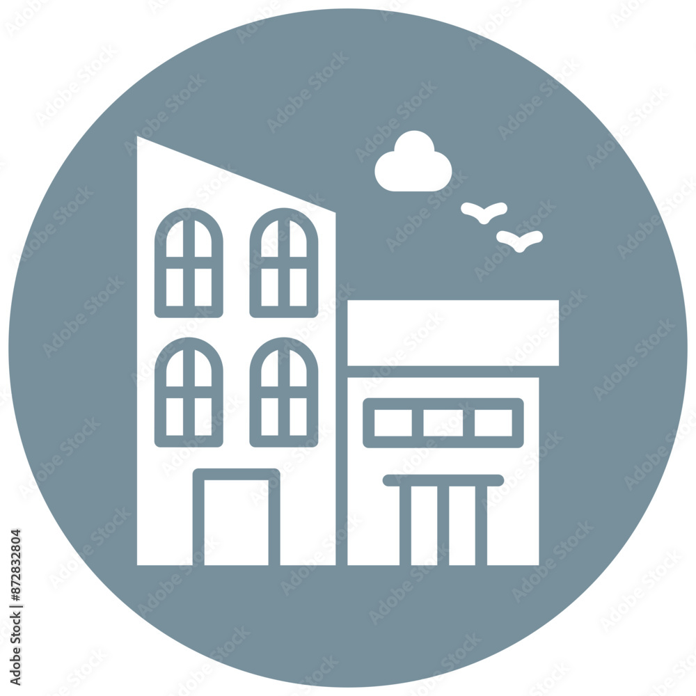 Italian Townhouse vector icon. Can be used for Italy iconset. Italian Townhouse vector icon. Can be used for Italy iconset.