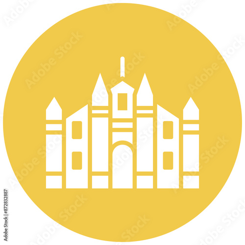 Milan Cathedral vector icon. Can be used for Italy iconset.