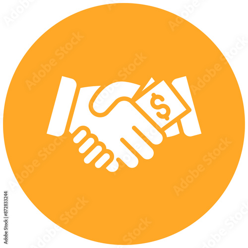 Bribe Handshake vector icon. Can be used for Corruption iconset.