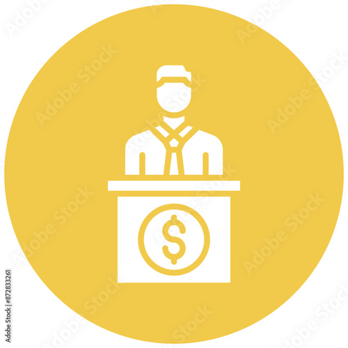 Bribed Witness vector icon. Can be used for Corruption iconset.
