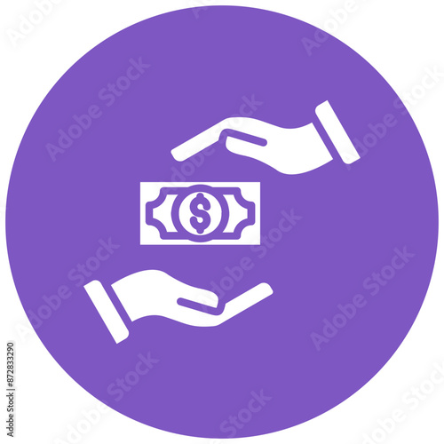 Bribery Briefing vector icon. Can be used for Corruption iconset.