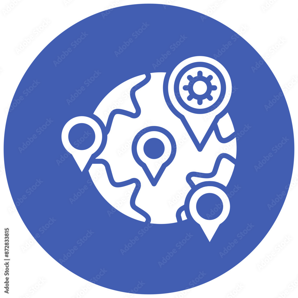 Outbreak Map vector icon. Can be used for Infectious Diseases iconset. Outbreak Map vector icon. Can be used for Infectious Diseases iconset.