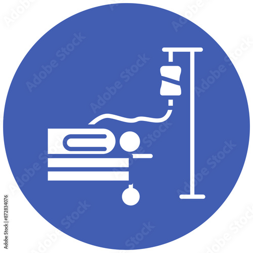 Chemo Port vector icon. Can be used for Chemotherapy iconset.