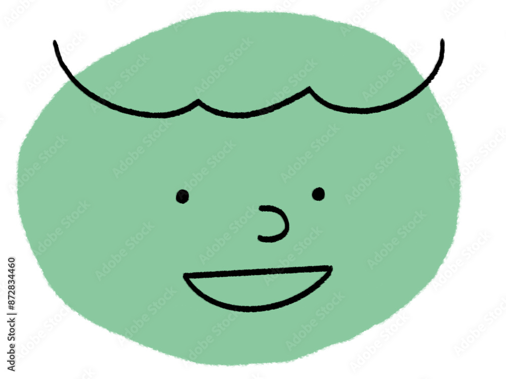 Smiley Face Icon, Emoticon, Happy, Hand Drawn, Green Smiley Face Icon, Emoticon, Happy, Hand Drawn, Green