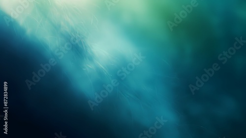 Abstract Blue Green Blurred Background For Website Banner