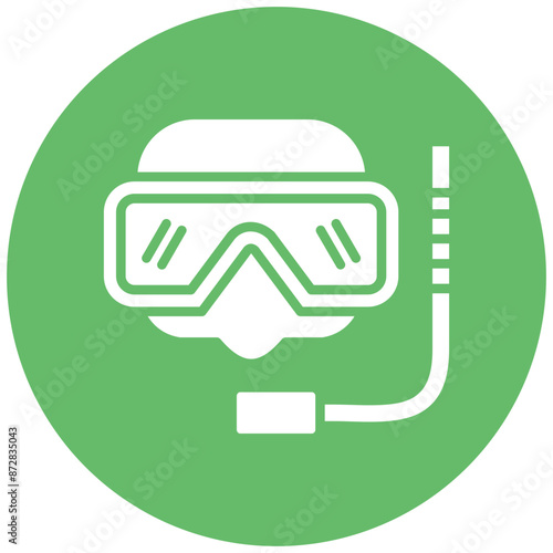 Diving Mask vector icon. Can be used for Ocean iconset.