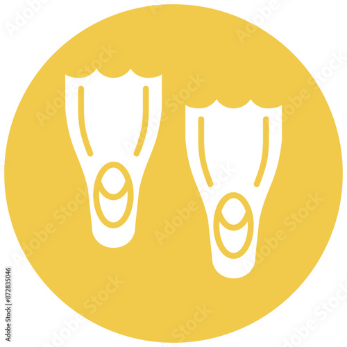 Fins vector icon. Can be used for Ocean iconset.