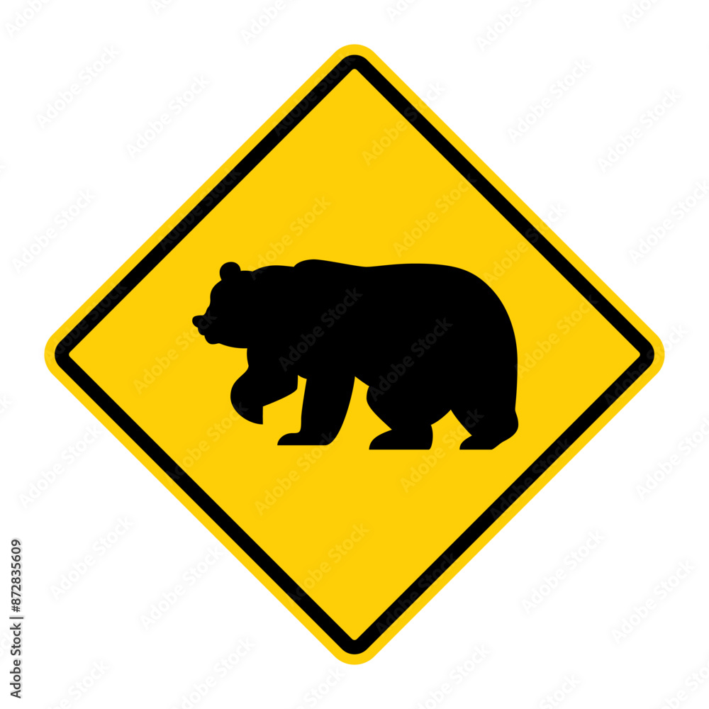 Bear warning road signs. Vector Bear warning road signs. Vector