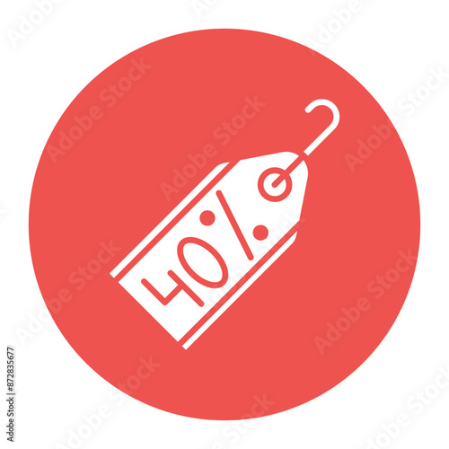 Discount Tag vector icon. Can be used for Supermarket iconset.