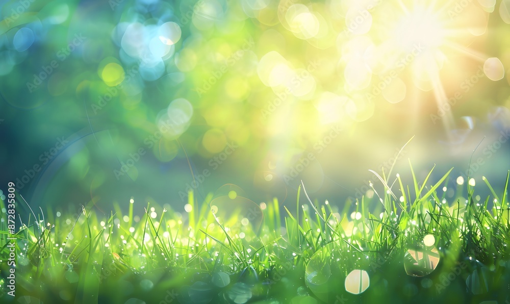 Sunny Meadow Bokeh Background with Grass Sunny Meadow Bokeh Background with Grass