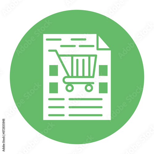 Shopping List vector icon. Can be used for Supermarket iconset.