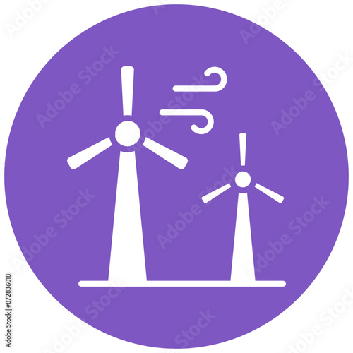 Wind Turbine vector icon. Can be used for Manufacturing iconset.