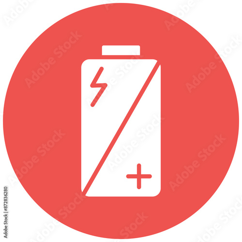 Small Battery vector icon. Can be used for Battery and Power iconset.