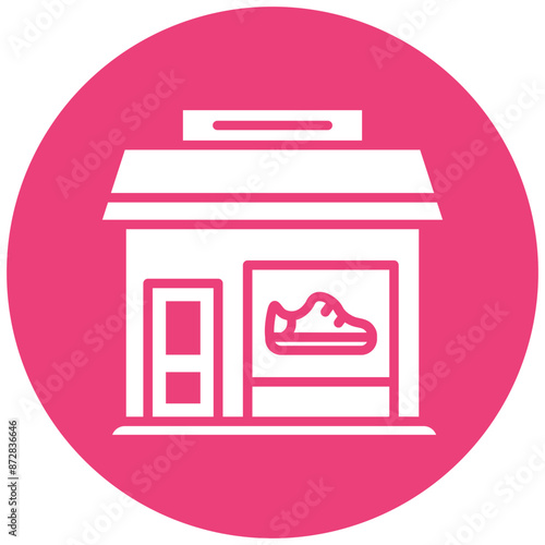 Shoe Shop vector icon. Can be used for Shoemaker iconset.