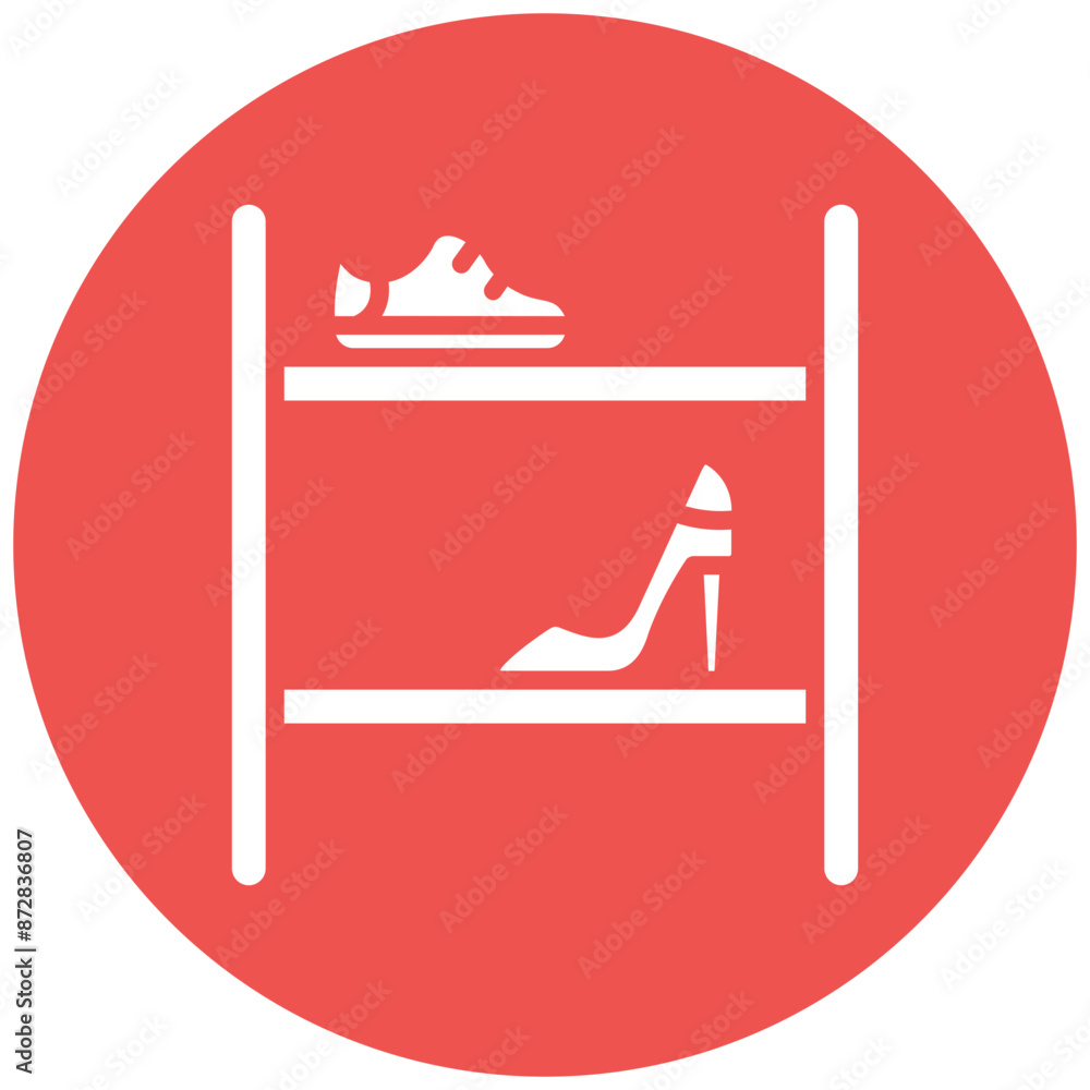Shoe Shelves vector icon. Can be used for Shoemaker iconset. Shoe Shelves vector icon. Can be used for Shoemaker iconset.
