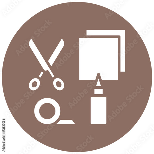 Craft vector icon. Can be used for Art and Craft Supplies iconset.