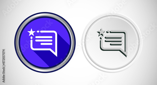 Testimonial Icon Button Set Design Illustration