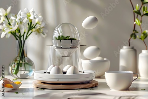 Levitating Electric Eggbeater with Futuristic CD Player Design photo