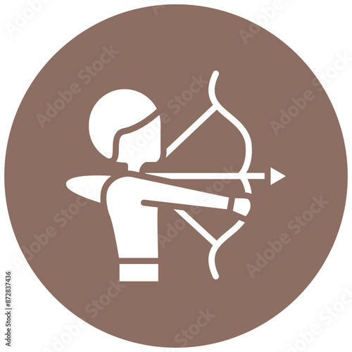 Acher vector icon. Can be used for Archery iconset.