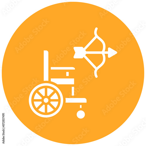 Paralympics vector icon. Can be used for Archery iconset.