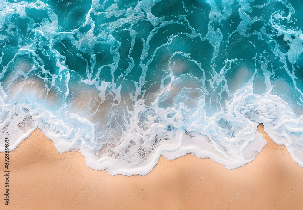 Ocean Waves Crashing on Sandy Beach Ocean Waves Crashing on Sandy Beach