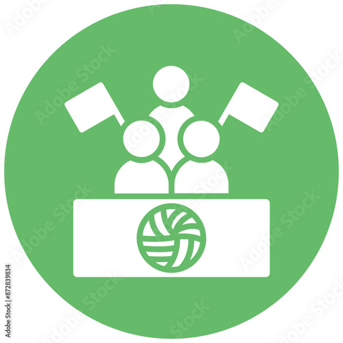 Supporter vector icon. Can be used for Volleyball iconset.