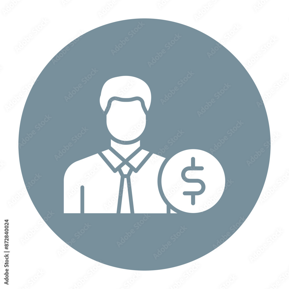 Male Finance Officer vector icon. Can be used for Trading iconset. Male Finance Officer vector icon. Can be used for Trading iconset.