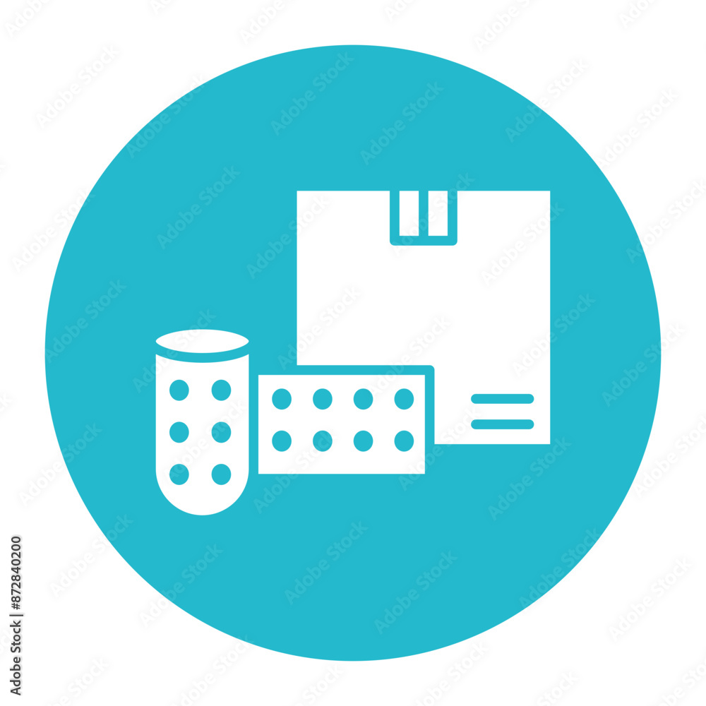 Fototapeta premium Wrapped Package vector icon. Can be used for Trading iconset.