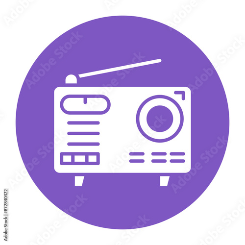 Radio vector icon. Can be used for Retro iconset.