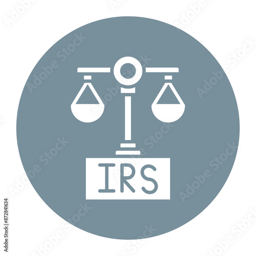IRS vector icon. Can be used for Credit And Loan iconset.
