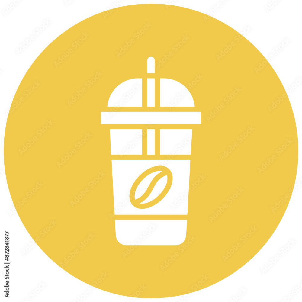 Iced Coffee vector icon. Can be used for Beverages iconset. Iced Coffee vector icon. Can be used for Beverages iconset.
