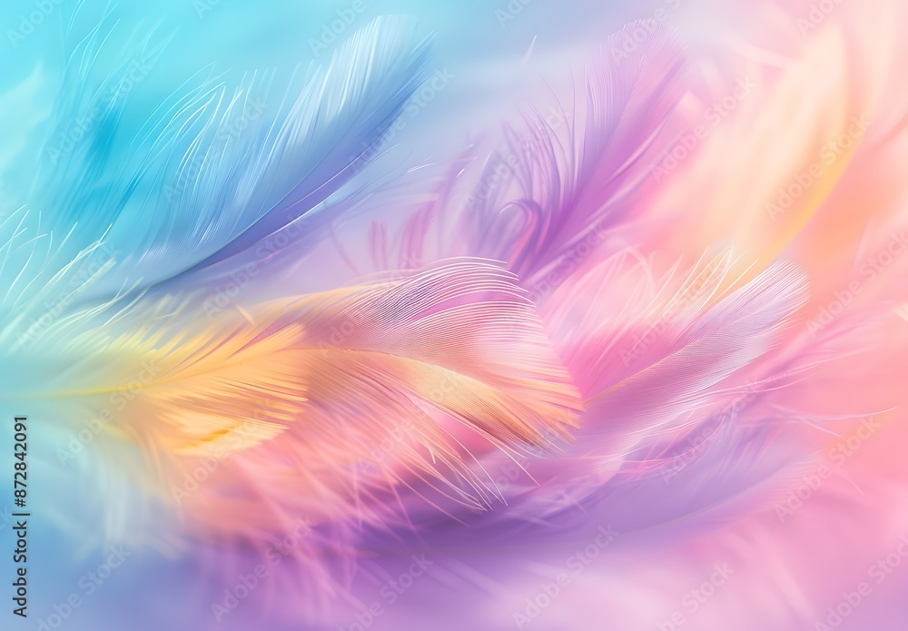 Dreamy Pastel Feather Background Texture Dreamy Pastel Feather Background Texture