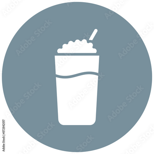 Milkshake vector icon. Can be used for Beverages iconset.