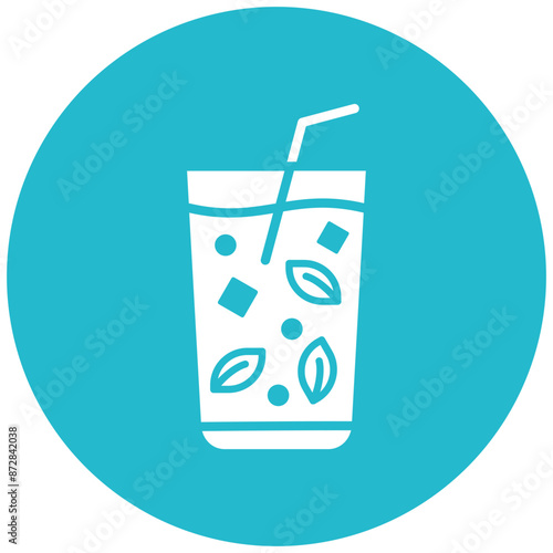Mojito vector icon. Can be used for Beverages iconset.