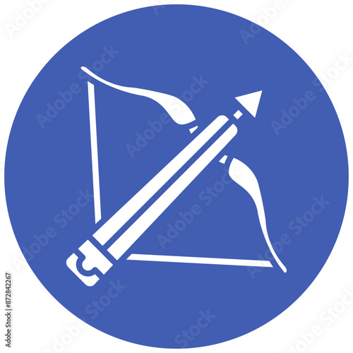 Crossbow vector icon. Can be used for Medieval iconset.