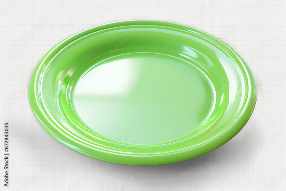 A delicate green empty plate A delicate green empty plate