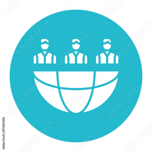 Global Team vector icon. Can be used for Business and Finance iconset. photo