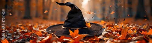 Witch s Hat Amid Autumn Fol...