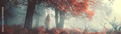 Ghostly Silhouette Floating...