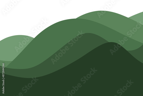 Green gradient wave border