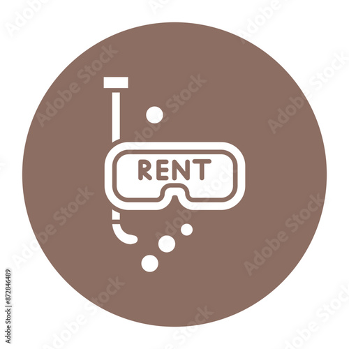 Scuba Gear Rental vector icon. Can be used for Vacation and Tourism iconset.