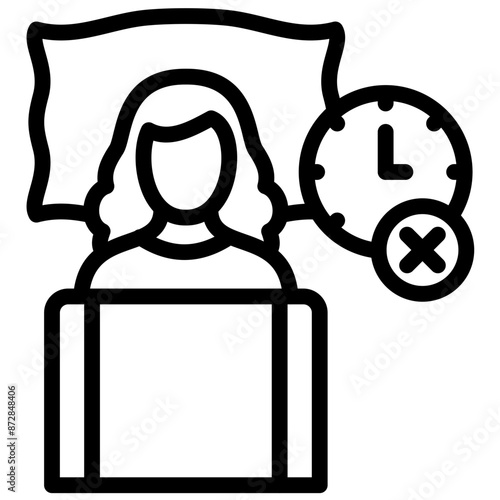 Sleep Deprivation vector icon illustration of Lifestyles iconset.