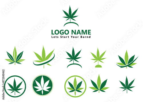 Marijuana, Cannabis icons. Set of medical marijuana icons. Marijuana leaf. Drug consumption. Marijuana Legalization. Isolated vector illustration.