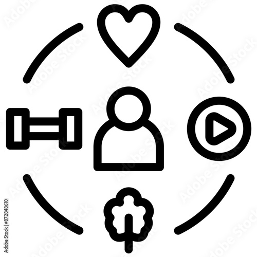 Lifestyle vector icon illustration of Lifestyles iconset.