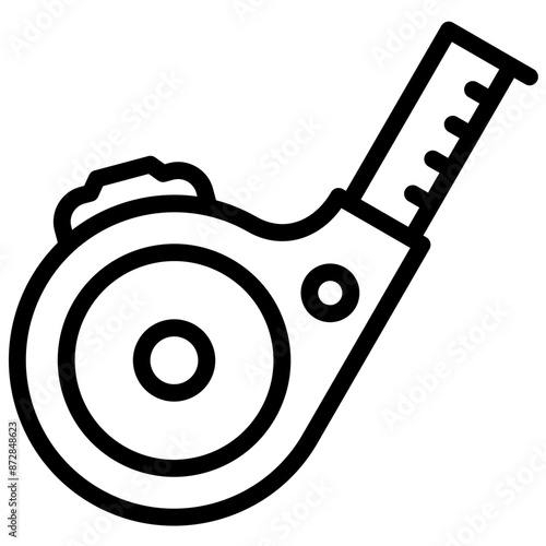 Measuring Tape vector icon illustration of Lifestyles iconset.