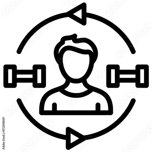 Exercise vector icon illustration of Lifestyles iconset.
