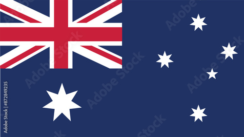 Official vector flag of Australia. Illustration eps10.