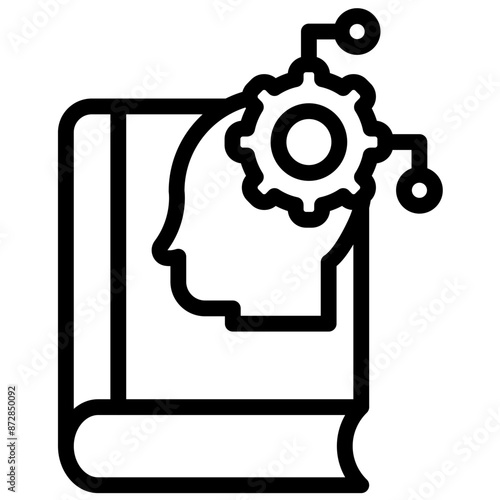 Critical Thinking vector icon illustration of Literature iconset.